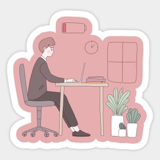 Bored Guy || Boring life Sticker